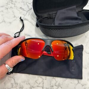 BeaCool Polorized Sunglasses Black & Red w/ Orange